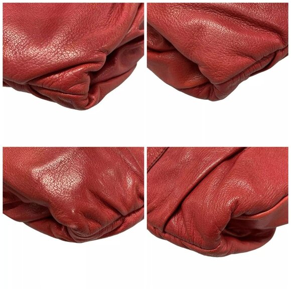 Auth YvesSaintLaurent rivegauche (YSL) Mombasa 130157 Red Leather Handbag - Picture 16 of 16